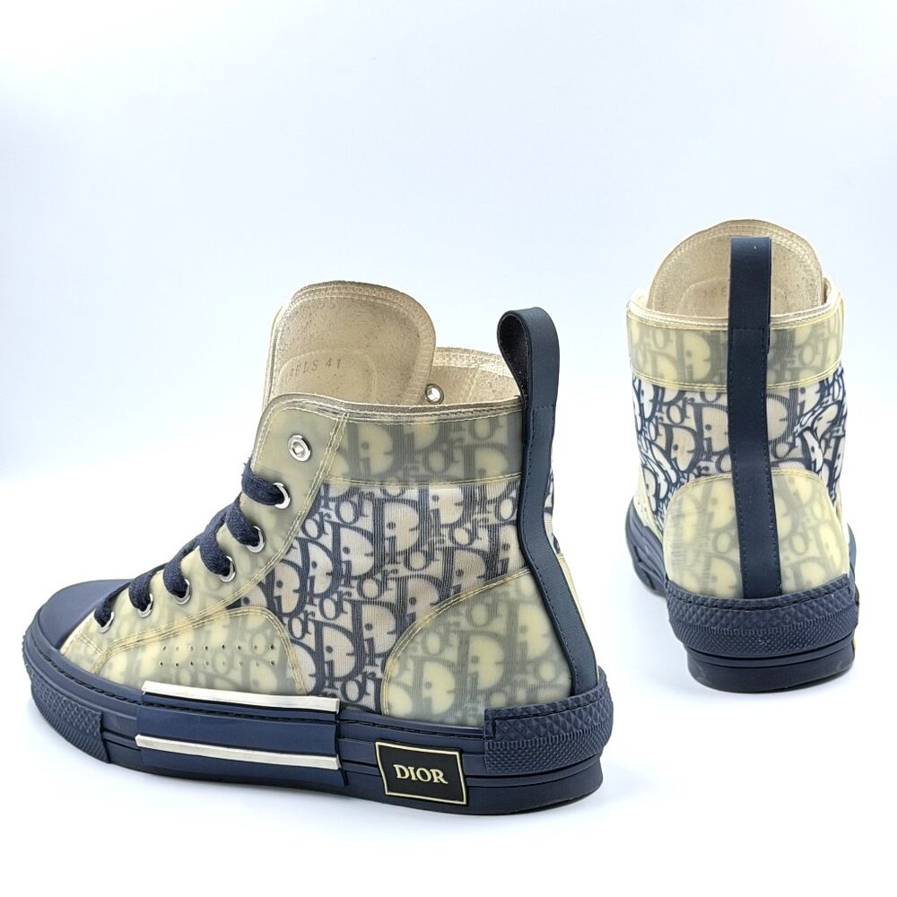 AUTHENTIC - Dior Oblique B23 High Top Logo Sneaker - Picture 11 of 11